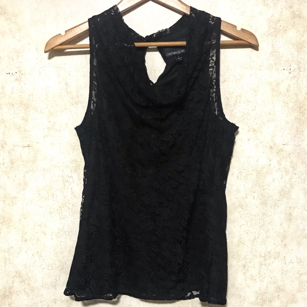 Cynthia Rowley | Cowl Neck Lace Top | Size Large